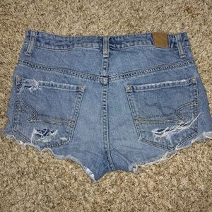 American Eagle distressed high-waisted shorts
